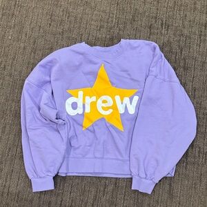 Drew House Lavender Sweatshirt with Yellow Logo